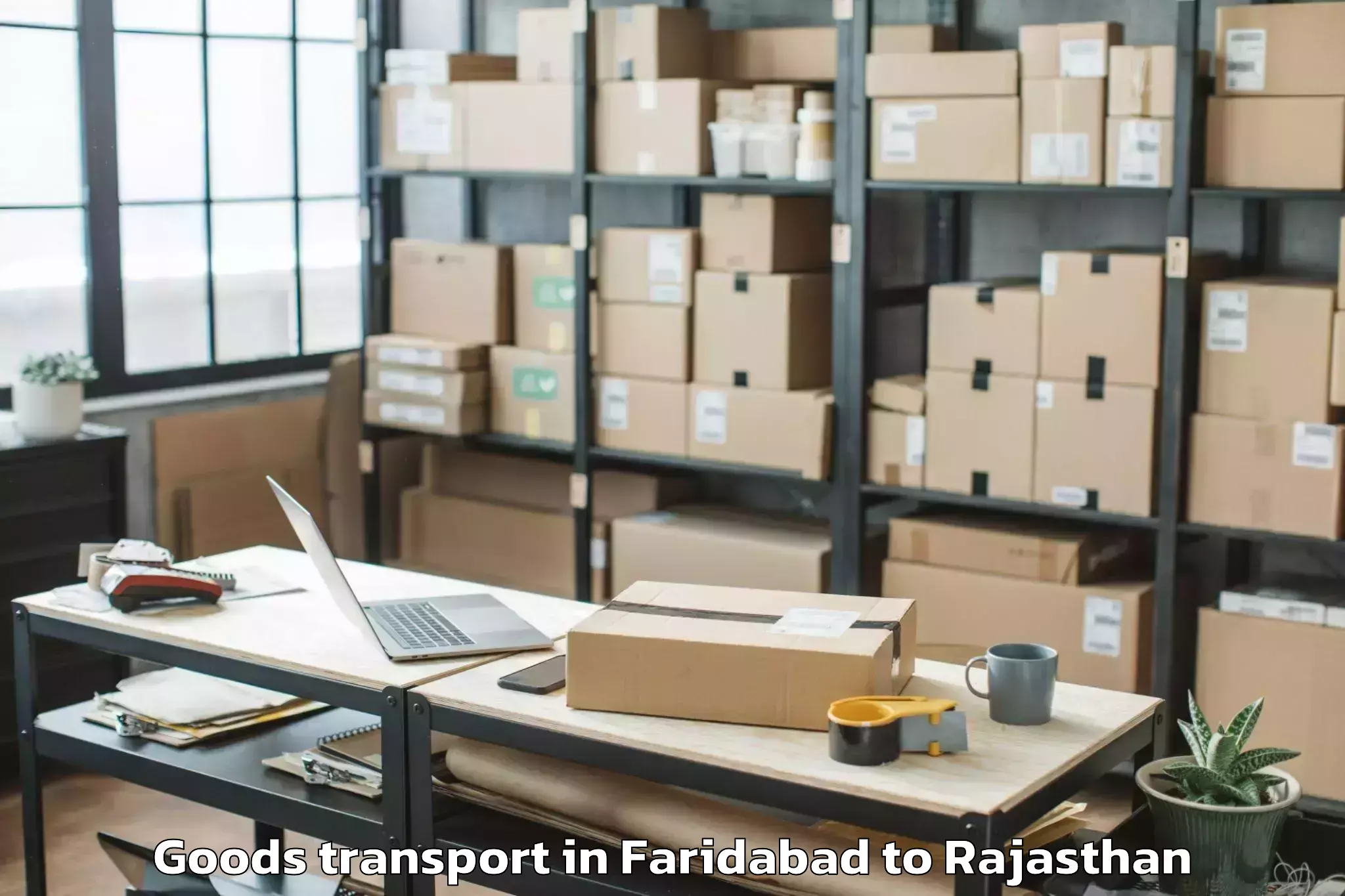 Leading Faridabad to Pali Goods Transport Provider